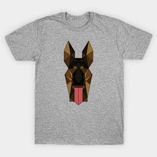 German Shepherd - Geometric Abstract T-Shirt